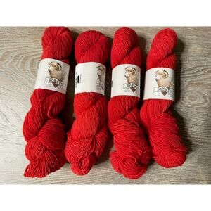 4x Farmers Daughter Fibers Soka'pii Rambouillet Wool Yarn Boyland